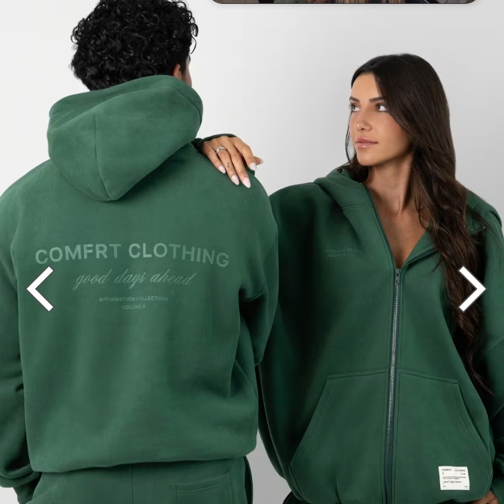 Deep Green Comfrt Sweats Set Size LARGE - Picture 2 of 2
